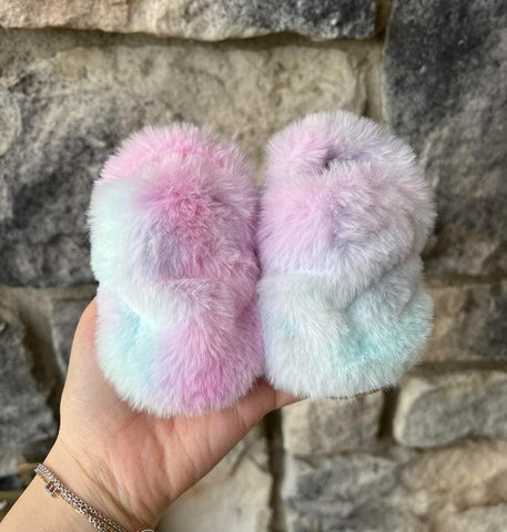 Tie Dye Bear-ly 🐻 cozy booties