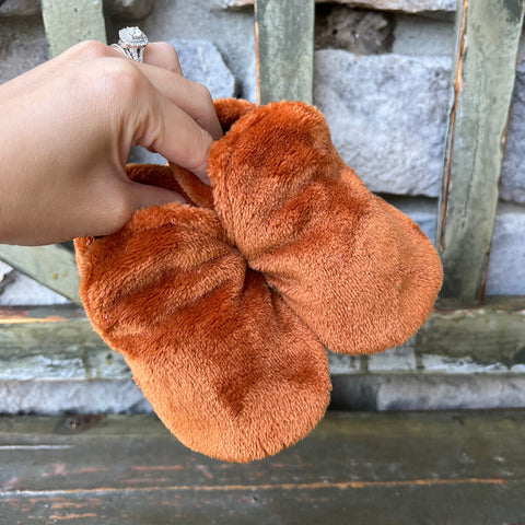 Pumpkin Bear-ly 🐻 cozy booties
