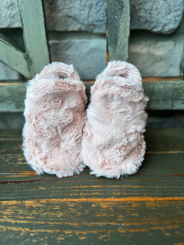 Blush Bear-ly 🐻 cozy booties