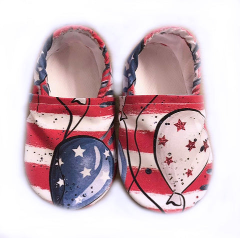 Red, White and Ballons Swim Booties