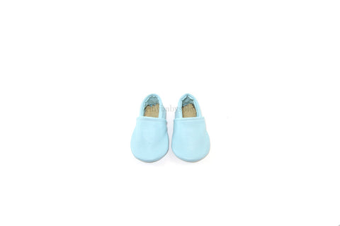 Baby Blue Leather Bootie