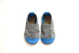 Robin Blue (Ash Fabric) Fabric x Leather Bootie