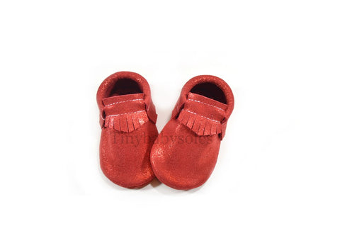 Sparkle Red Moccasins