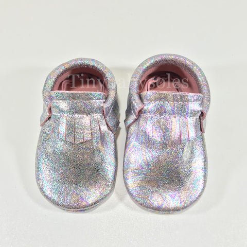 Holographic Swirl Moccasins
