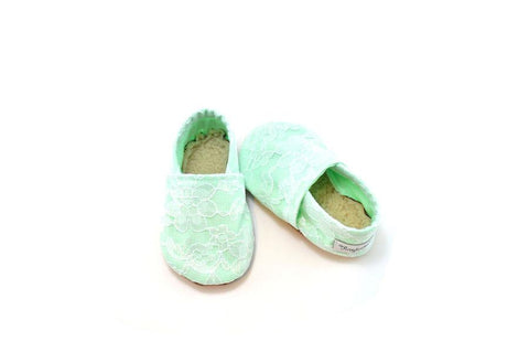 MINT GREEN LACE BOOTIE
