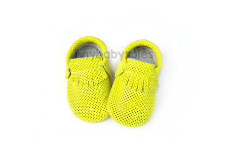 Neon Yellow Breathable Moccasins