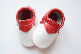 White/Red Moccasins