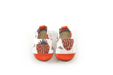 Summer Paradise Strawberry Organic Fabric x Leather Bootie