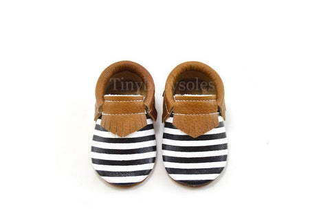 Weathered Brown Onyx Stripes Moccasins